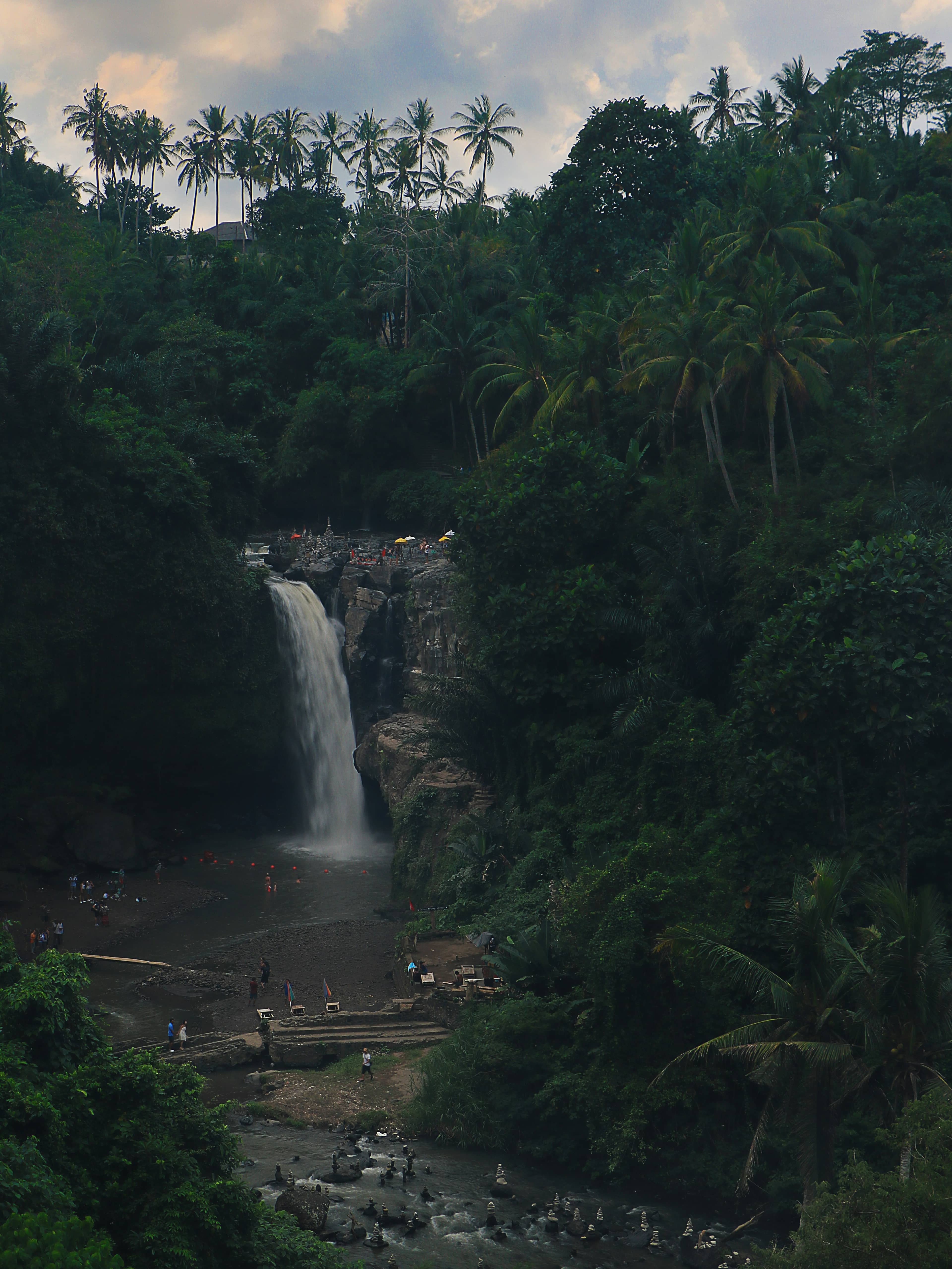 Tegenungan Waterfall surrounded by jungle, Bali